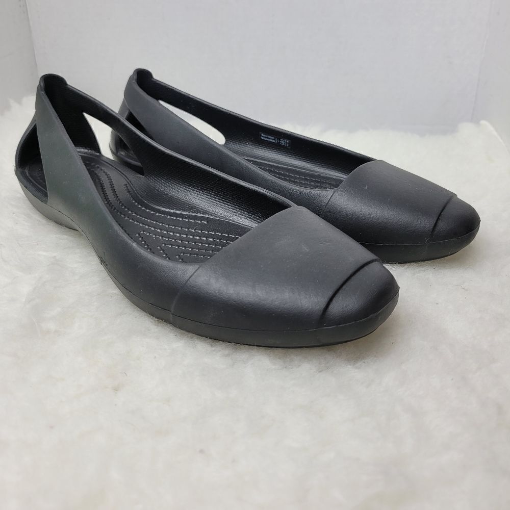 Crocs Sienna Flat Low Top Rubber Shoes Womens Shoes Size 10